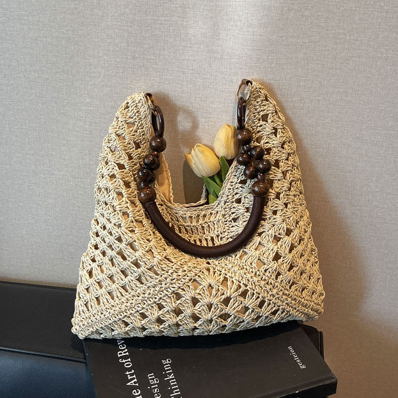 Tas Bahu Anyaman Jerami Kapasi - Tote Bag Beach ulasan dan harga
