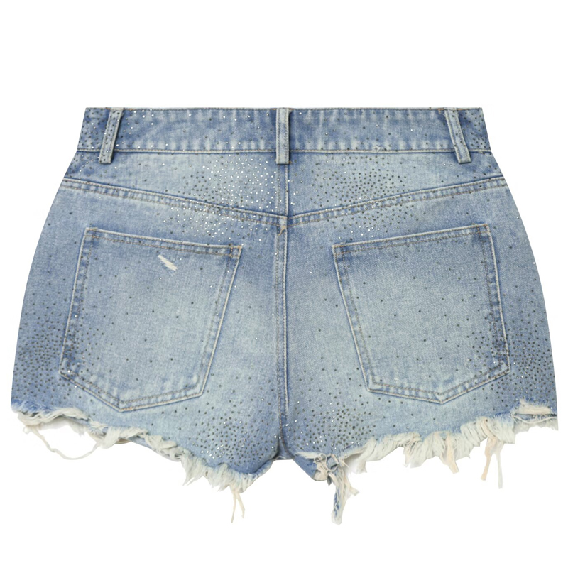 HXAO 2026 Celana Pendek Jeans  - Shorts Denim Frayed ulasan dan harga
